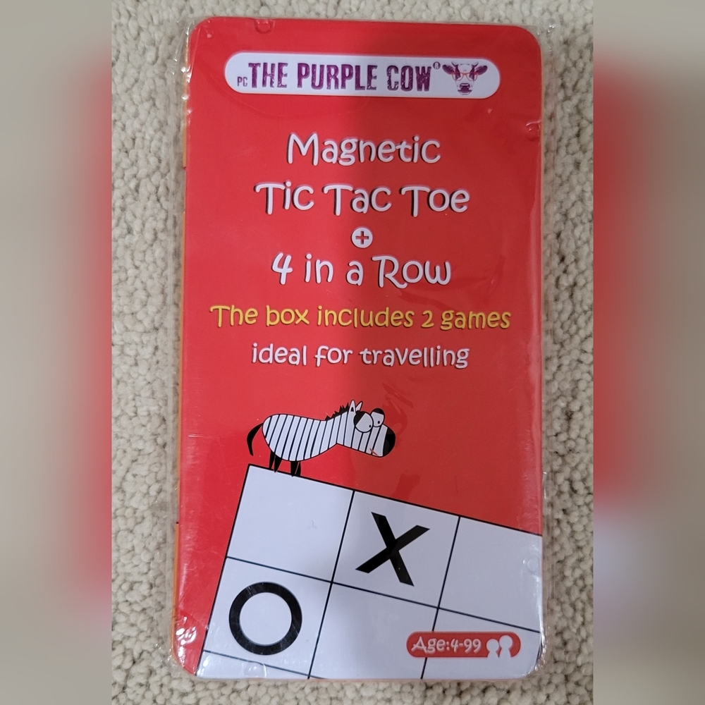 Magnetic Travel Tic Tac Toe - Includes 4 in a Row Game Too